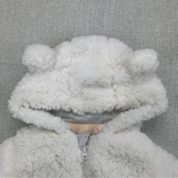 First Impressions Baby Hooded Fleece Coverall 3-6Months - Picture 5 of 10